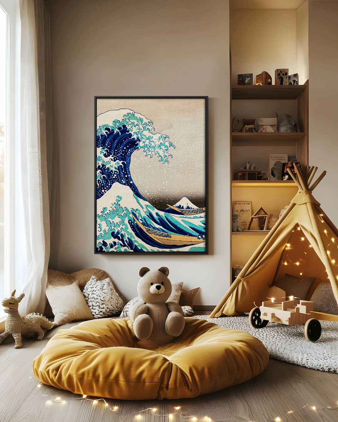 De Grote Golf van Kanagawa Kunstwerk-canvas-dibond-plexiglas-wanddecoratie-WallArtistic