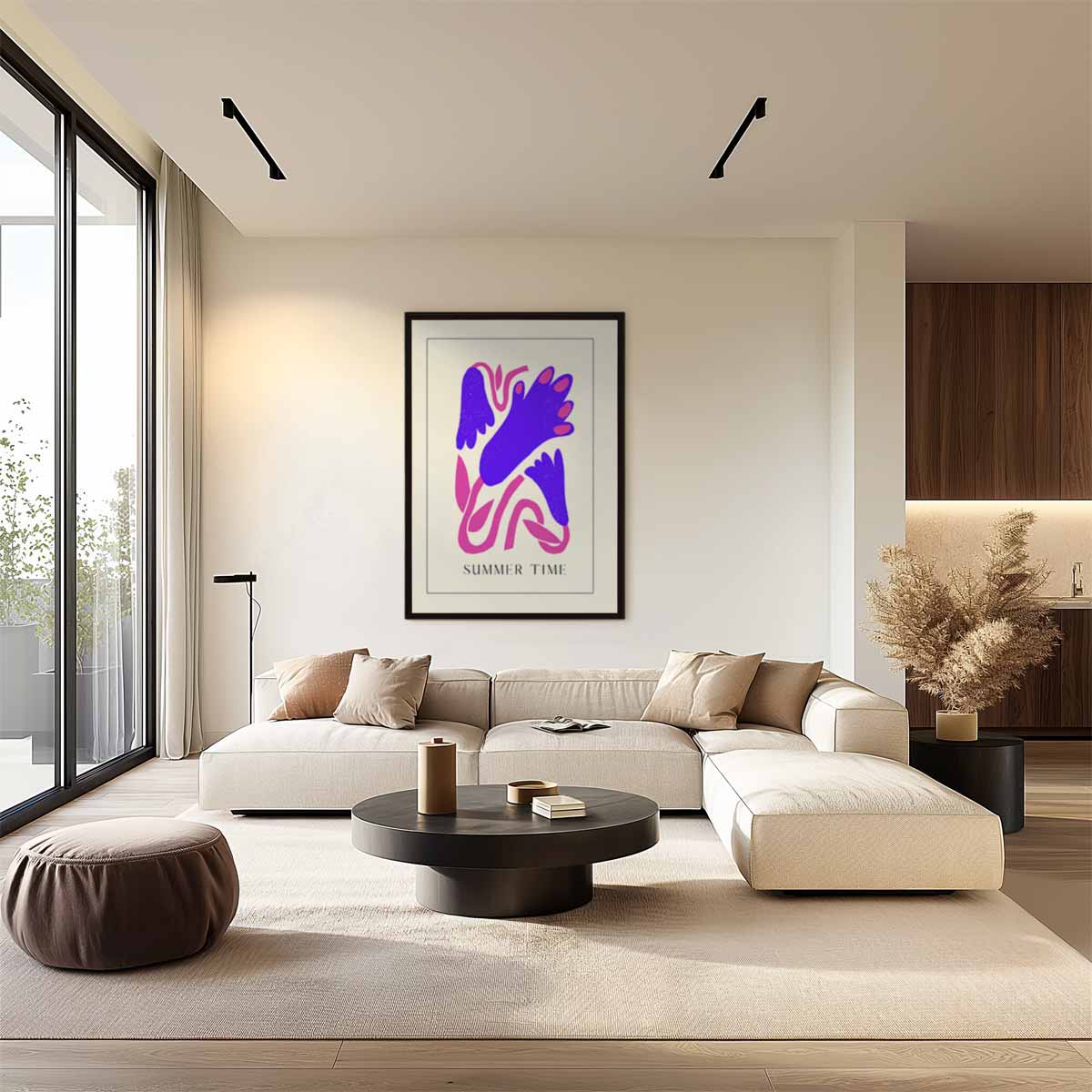 Zomer Tijd Print Kunstwerk-canvas-dibond-plexiglas-wanddecoratie-WallArtistic