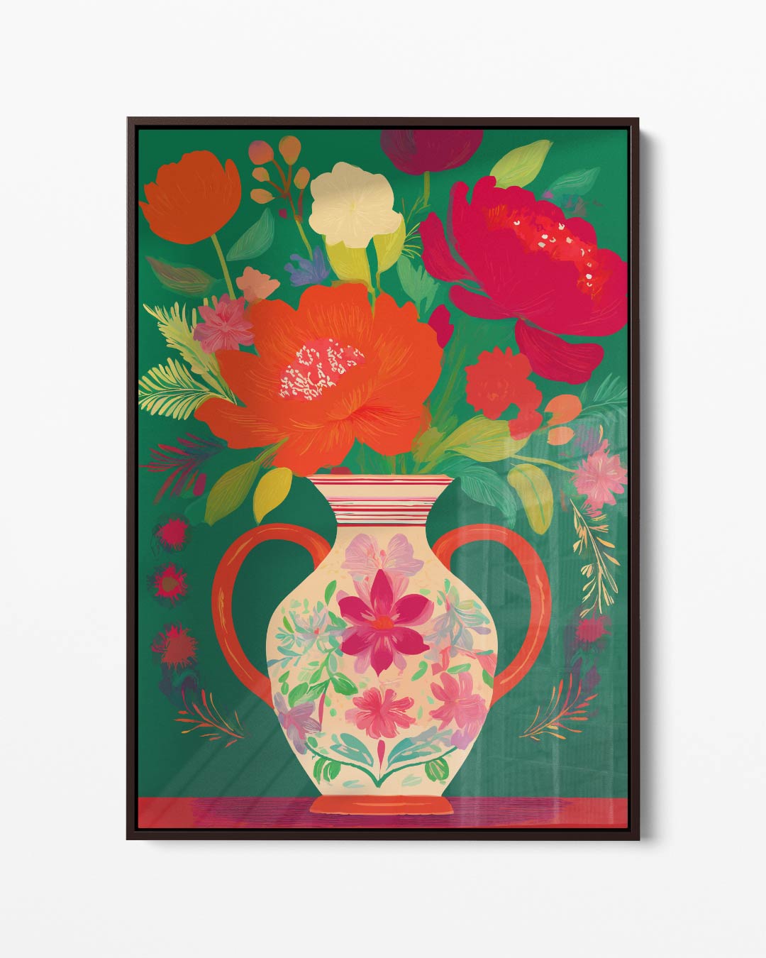 Bloemrijk Binnentuin Kunstwerk-canvas-dibond-plexiglas-wanddecoratie-WallArtistic