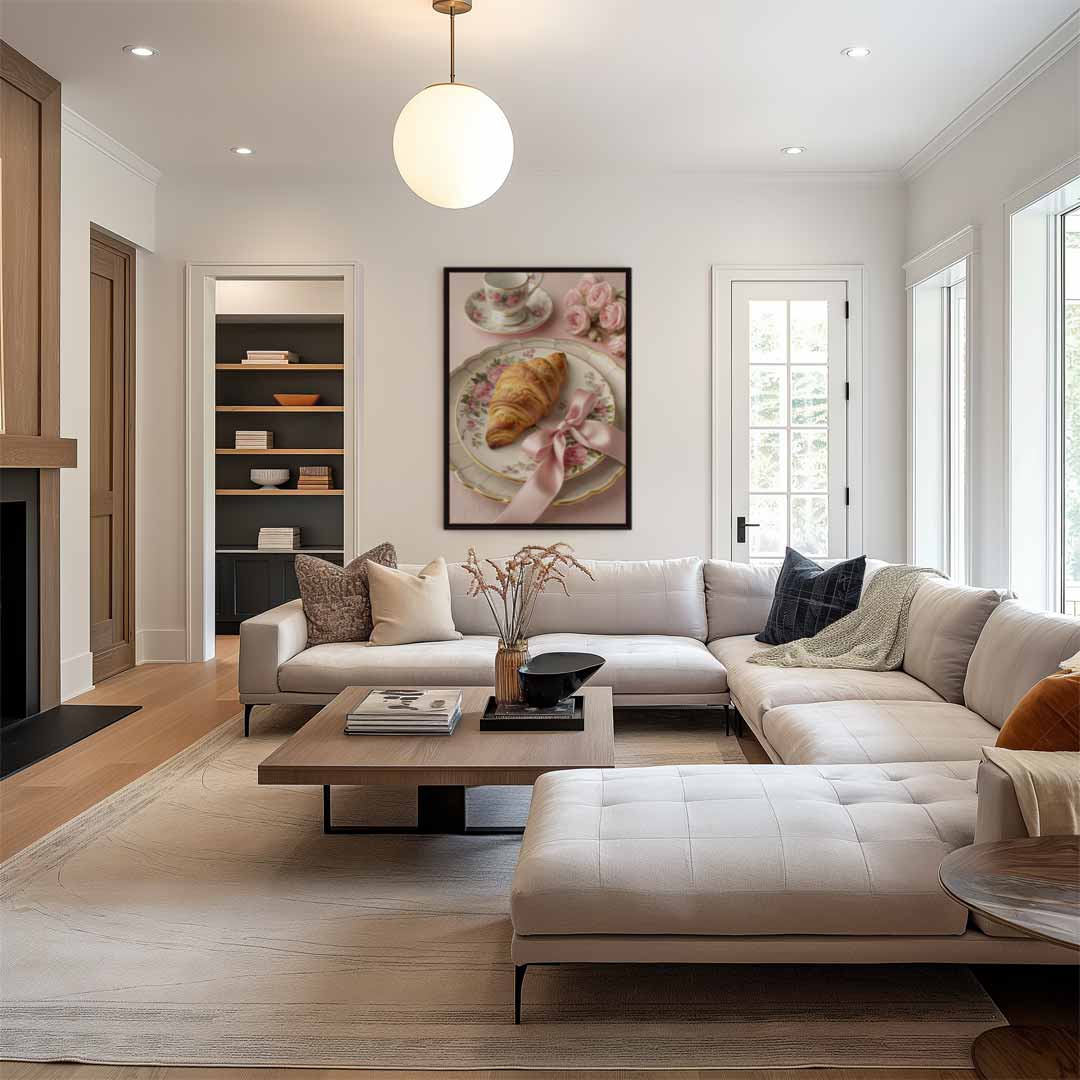 Elegant Ontbijt Sfeerbeeld Kunstwerk-canvas-dibond-plexiglas-wanddecoratie-WallArtistic