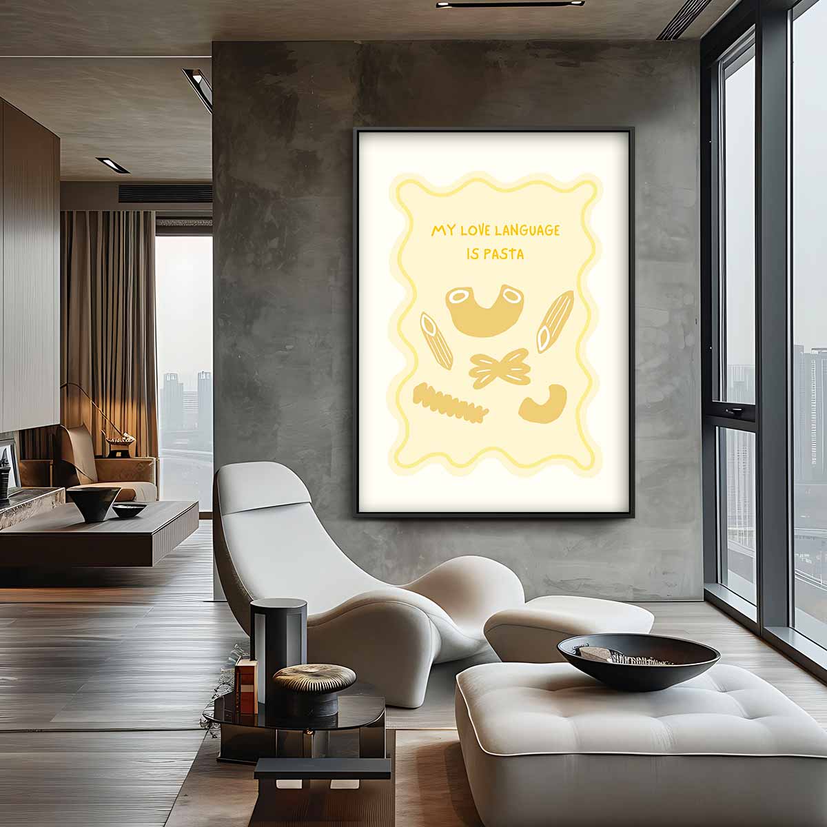 Pasta Liefde Poster Kunstwerk-canvas-dibond-plexiglas-wanddecoratie-WallArtistic