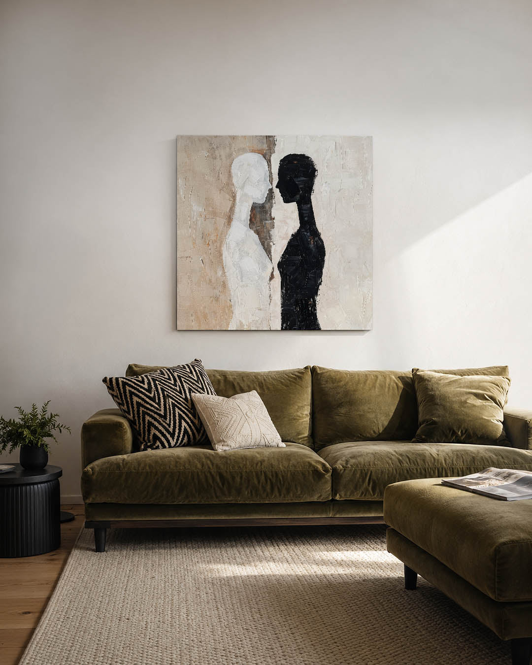 Tegenovergestelde figuren Kunstwerk