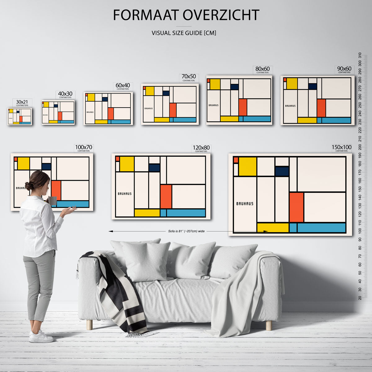 Vlakverdeling en kleur Poster
