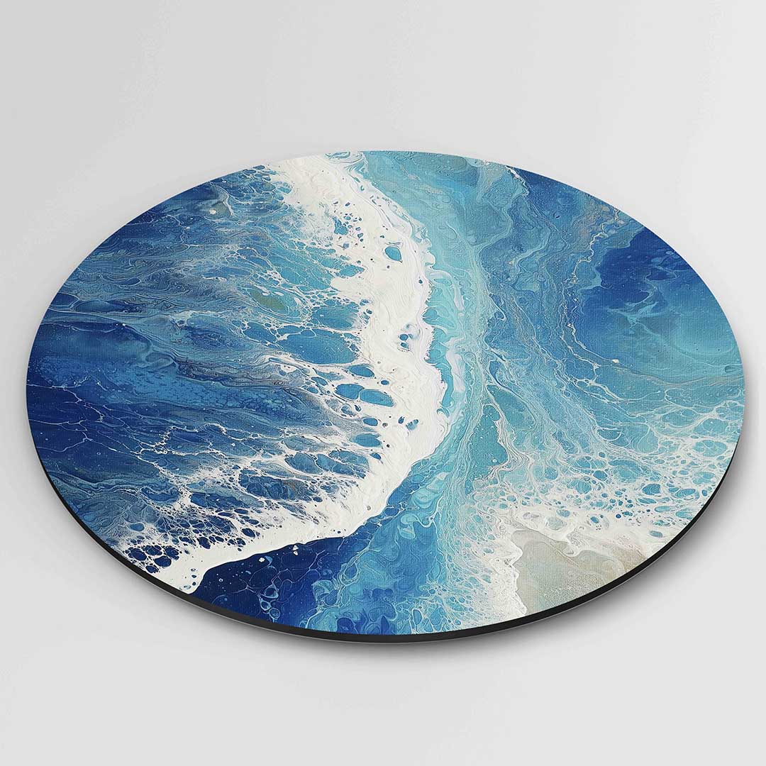 Blauwe golven Muurcirkel