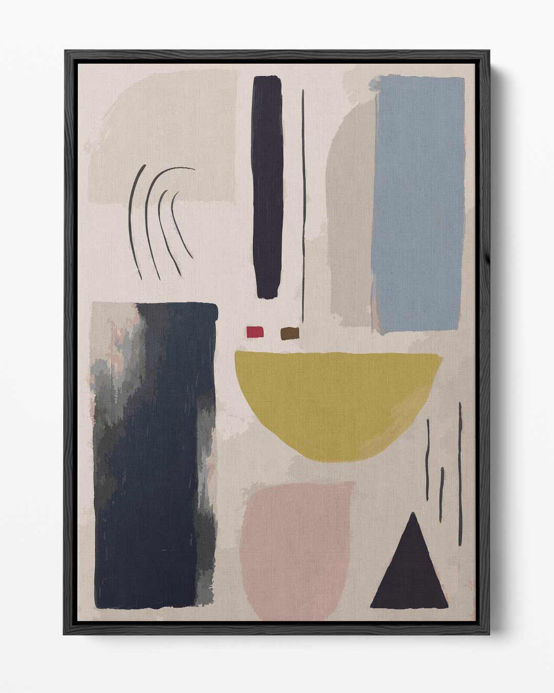 Speelse Abstractie Kunstwerk-canvas-dibond-plexiglas-wanddecoratie-WallArtistic