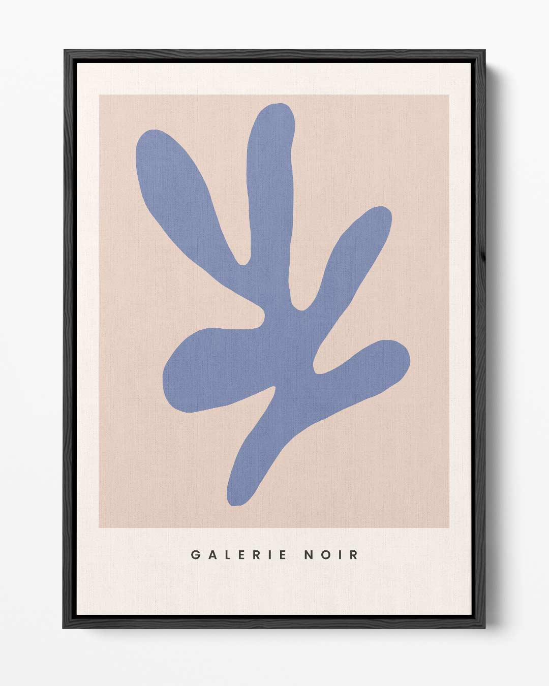 Abstracte Blauw Op Beige Kunstwerk-canvas-dibond-plexiglas-wanddecoratie-WallArtistic