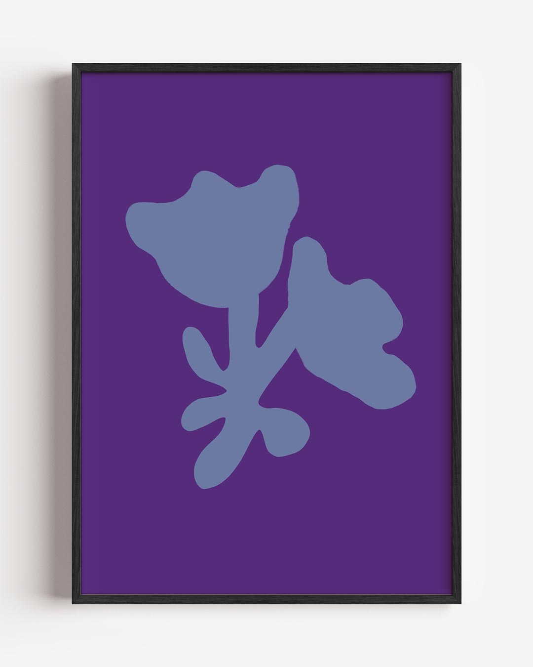 Bloemenpracht in Blauw en Paars Poster-WallArtistic