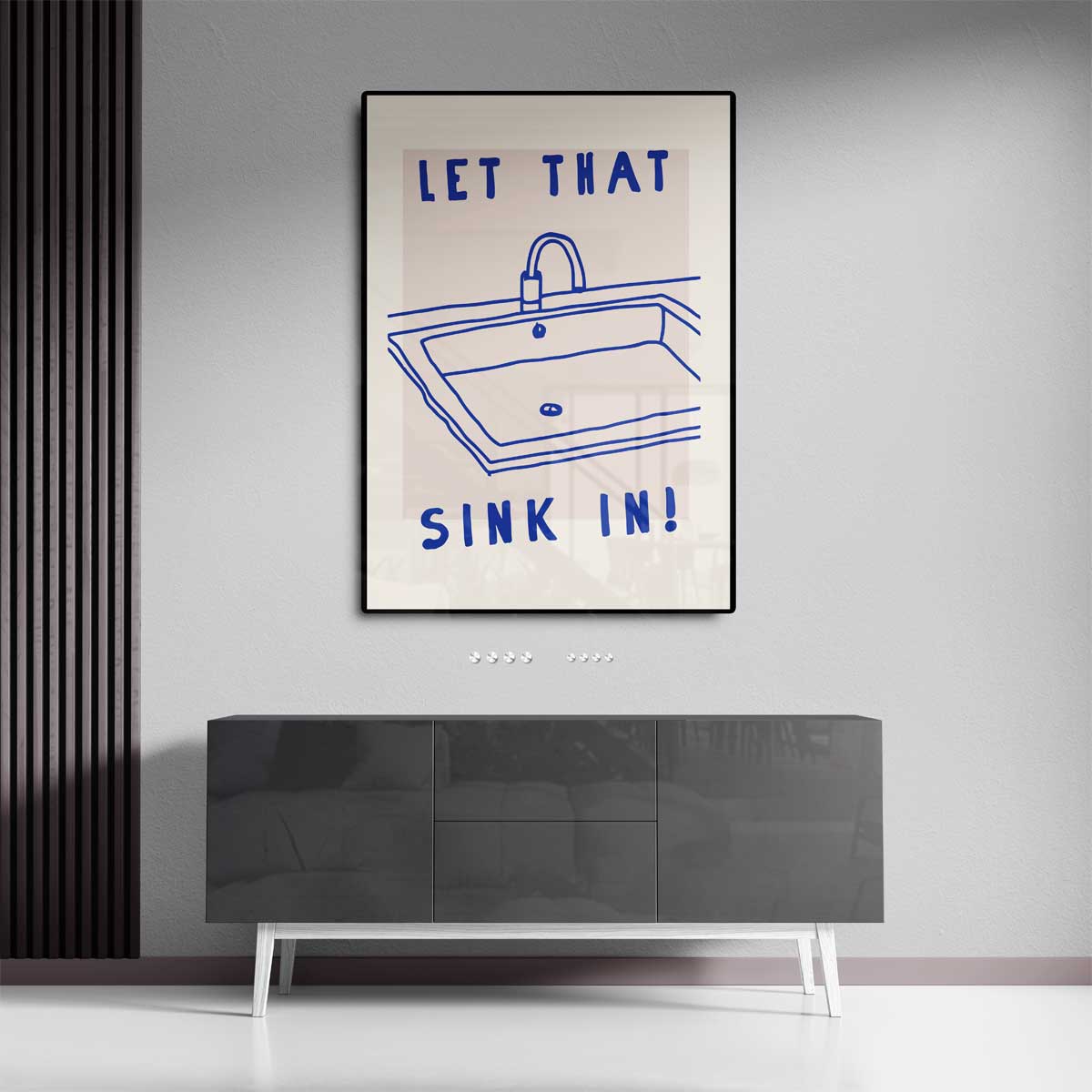 Humoristische Goochelende Gootsteen Print Kunstwerk-canvas-dibond-plexiglas-wanddecoratie-WallArtistic