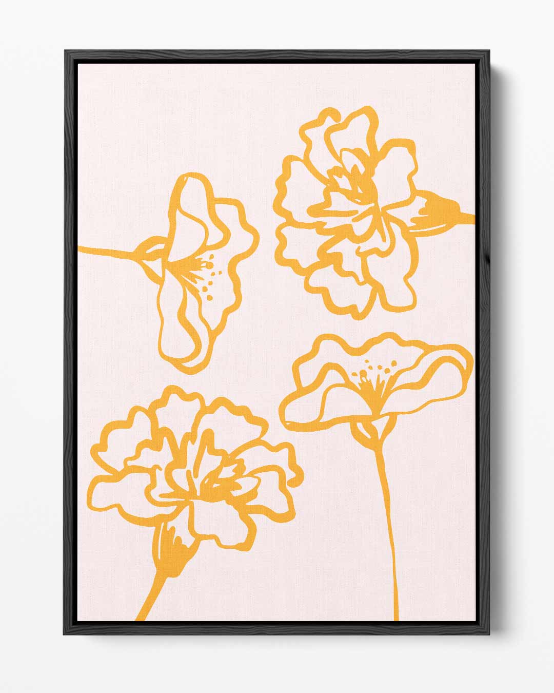 Bloemenpracht in Lijnenspel Kunstwerk-canvas-dibond-plexiglas-wanddecoratie-WallArtistic