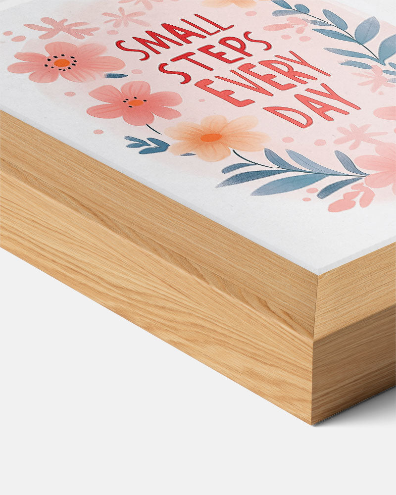 Inspirerende Bloemenposter - Small Steps Every Day Poster