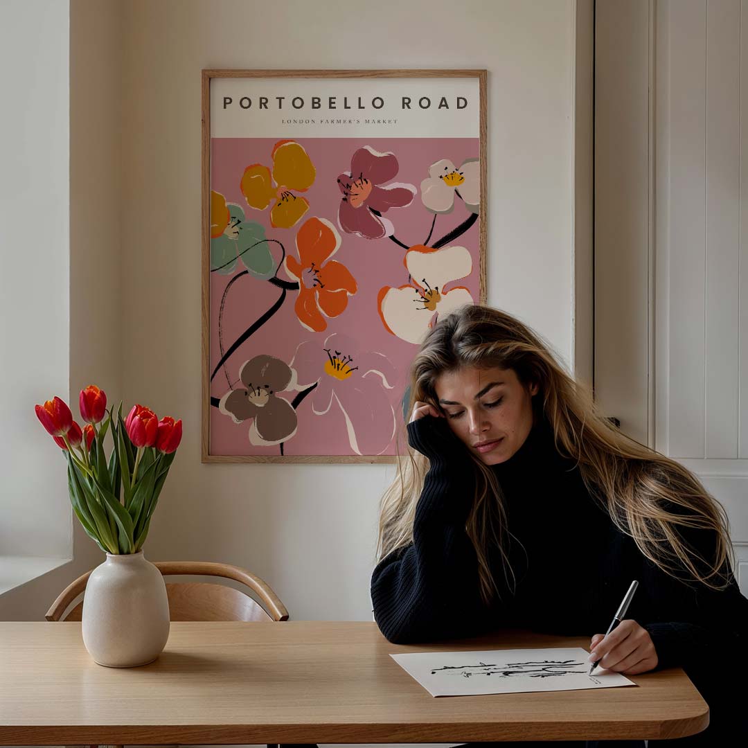 Portobello Road Bloemenposter-WallArtistic
