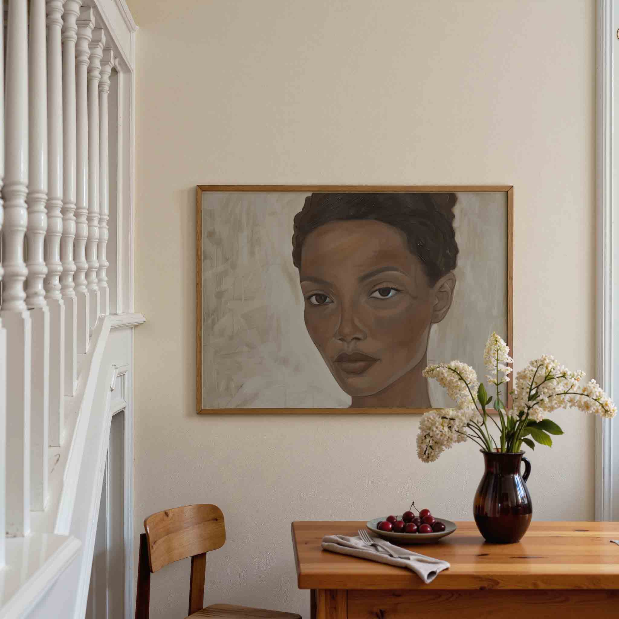 Portret van vrouw Poster