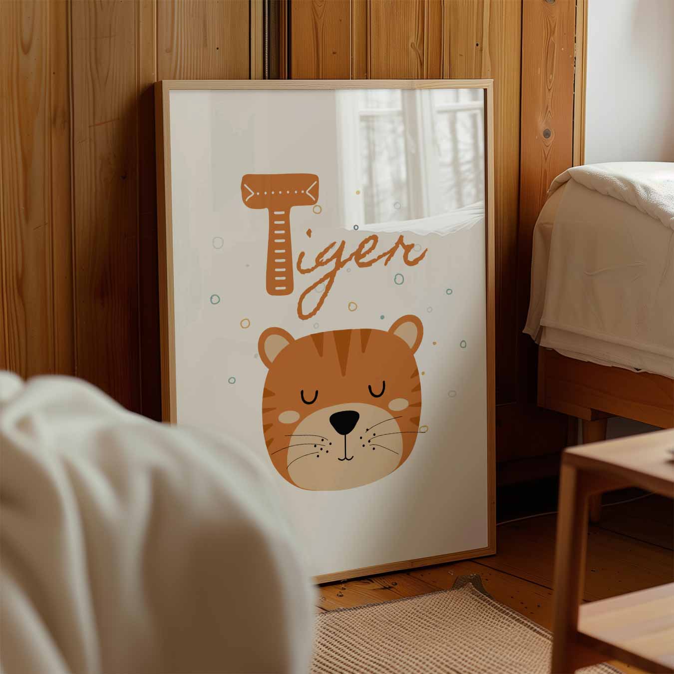 Schattige Tijger Kinderkamer Poster