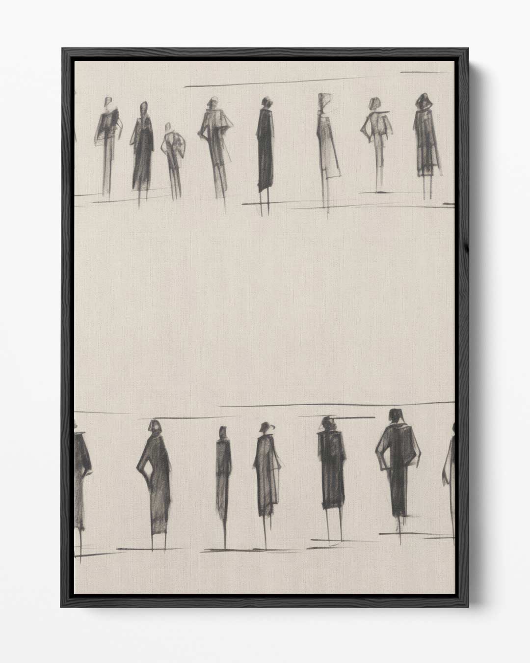 Elegante Schaduwfiguren Kunstwerk-canvas-dibond-plexiglas-wanddecoratie-WallArtistic