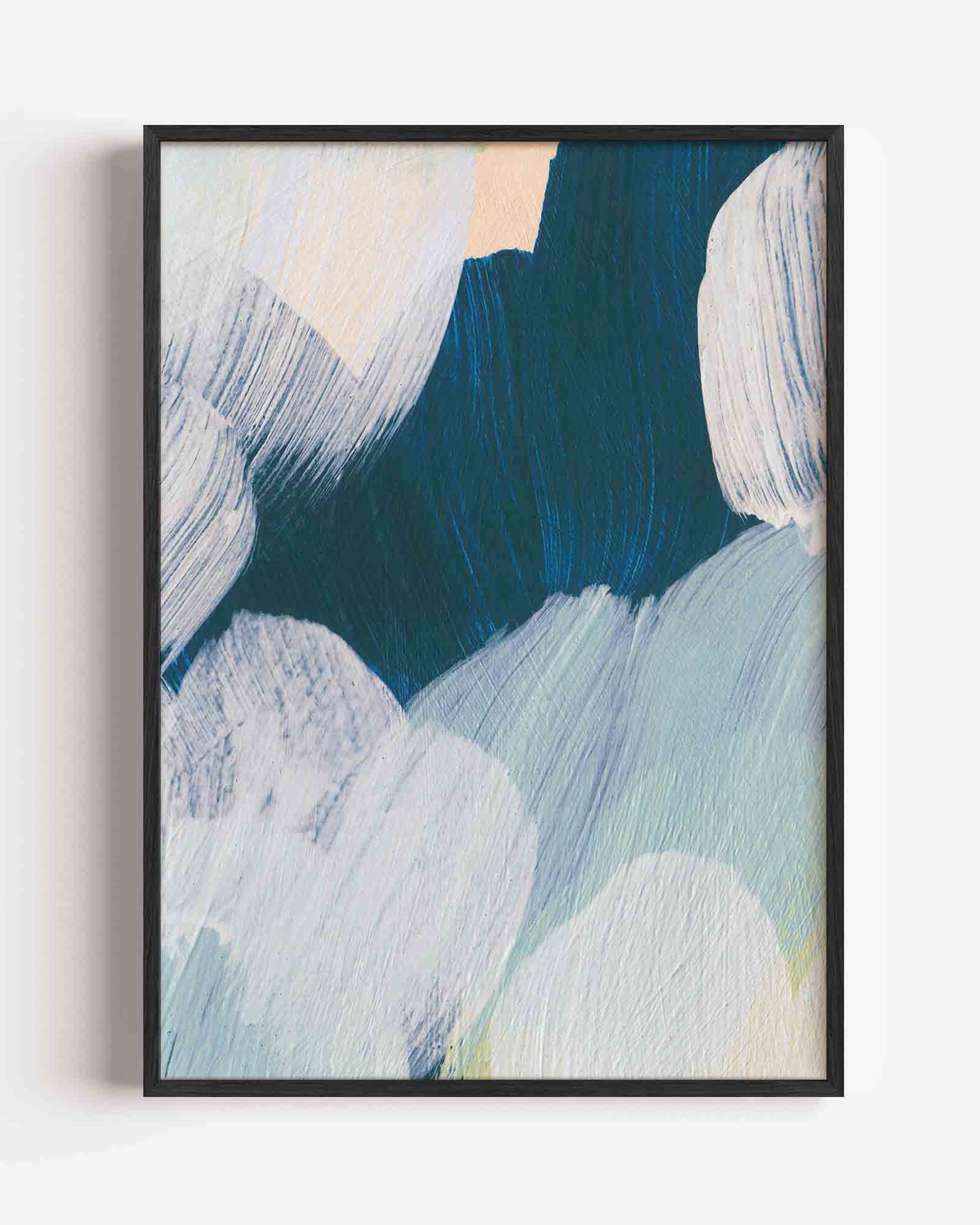 Abstracte penseelstreken Poster