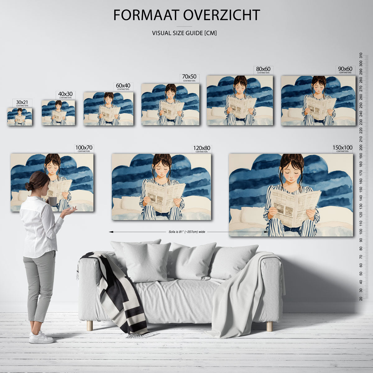 Lezend meisje Poster
