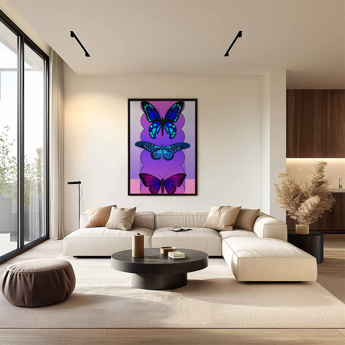 Vlinders in Speelse Kleuren Kunstwerk-canvas-dibond-plexiglas-wanddecoratie-WallArtistic