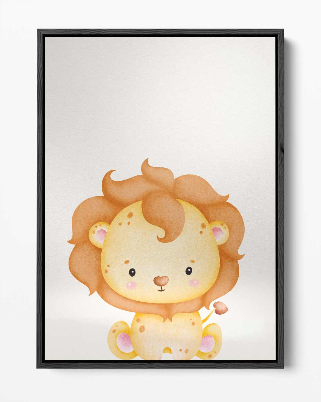 Schattig Leeuwtje Illustratie Kunstwerk-canvas-dibond-plexiglas-wanddecoratie-WallArtistic