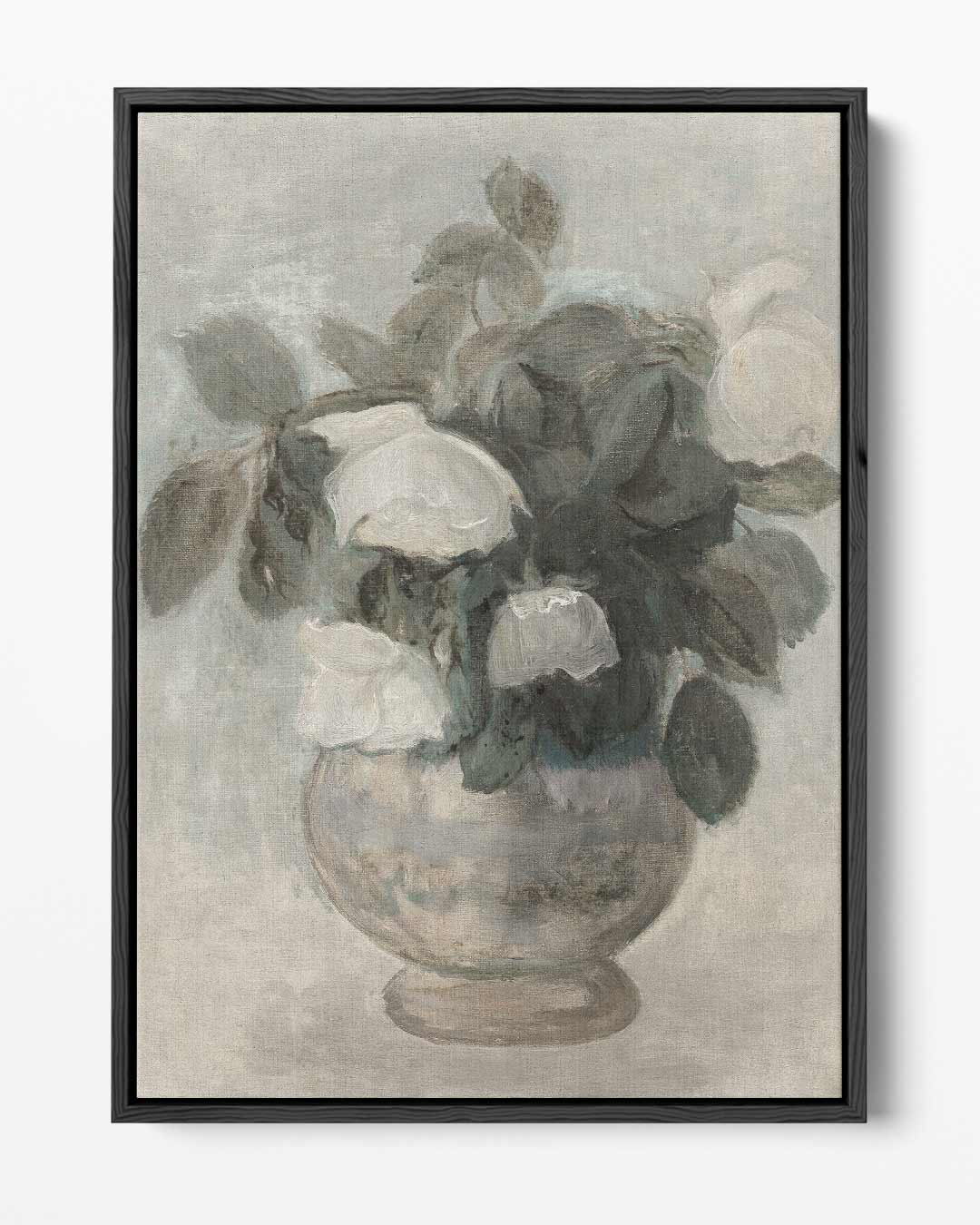 Sfeervolle Bloemen in Vaasje Kunstwerk-canvas-dibond-plexiglas-wanddecoratie-WallArtistic