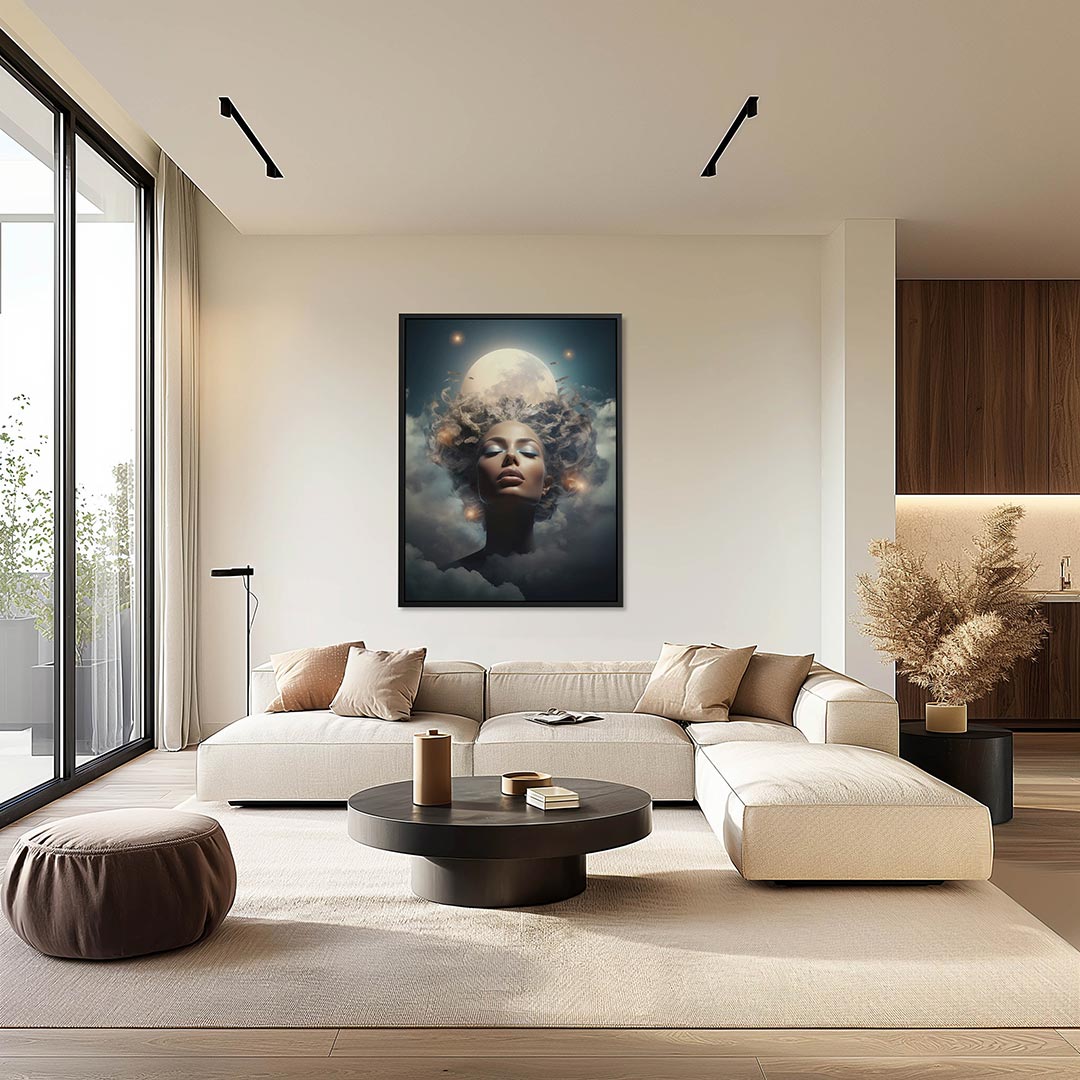 Dromerige hemelportret Kunstwerk