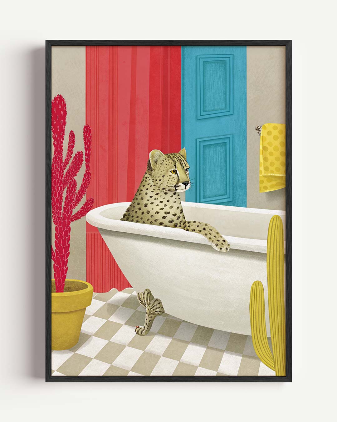 Speelse Safari Badkamer Poster