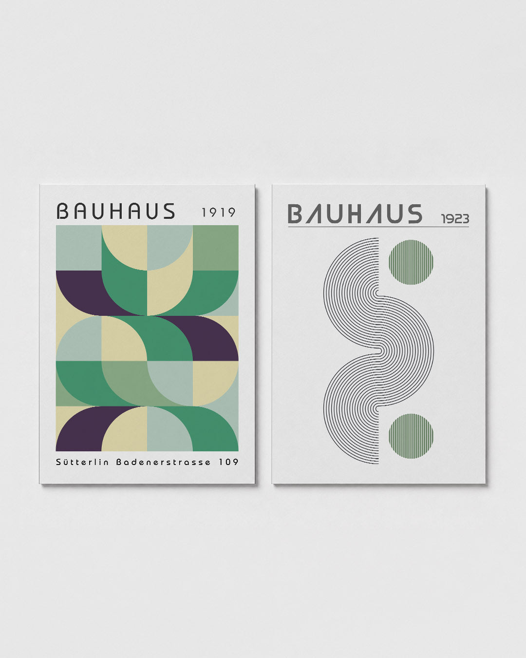 Kleurrijke vlakverdeling Posterset