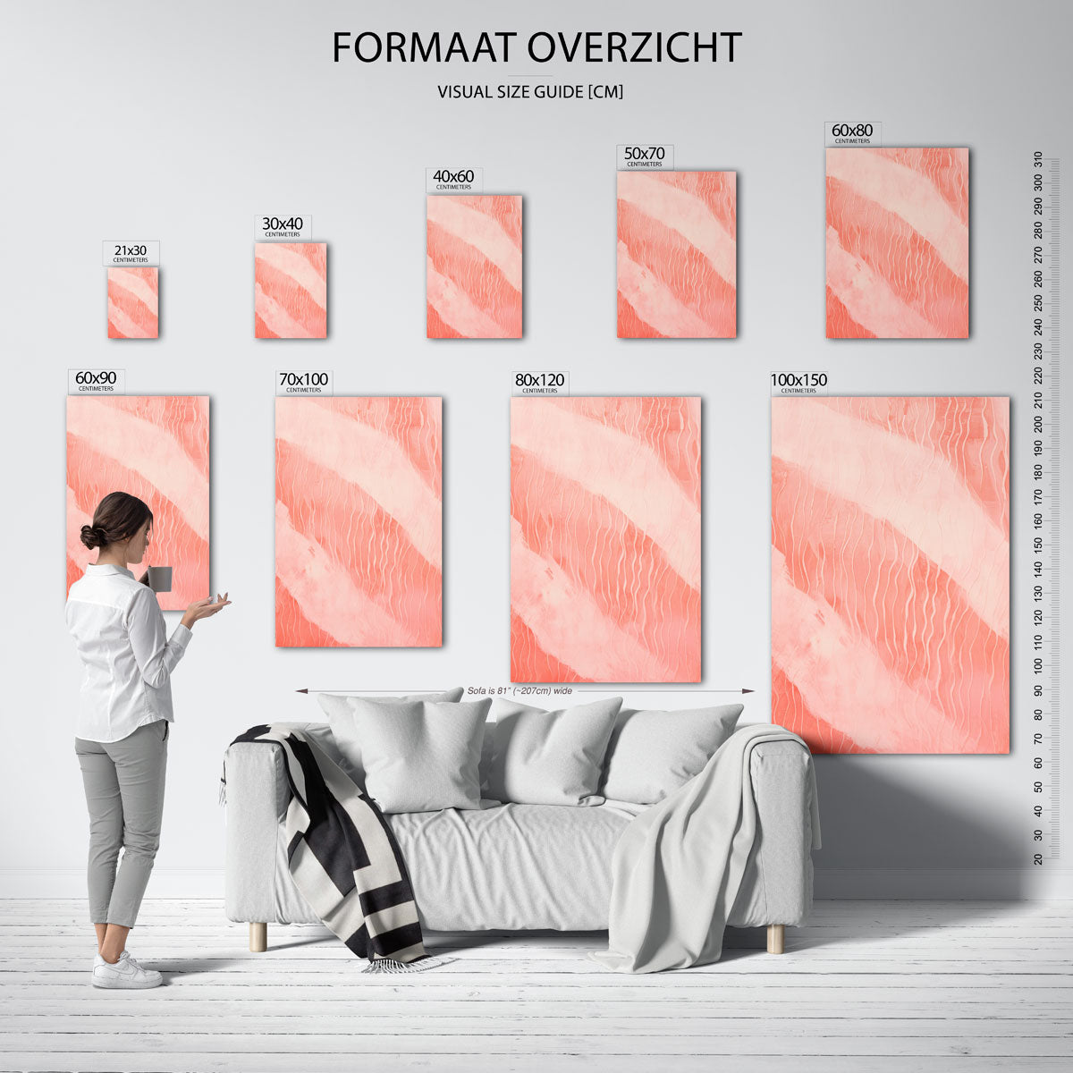 Golvende lijnen Poster