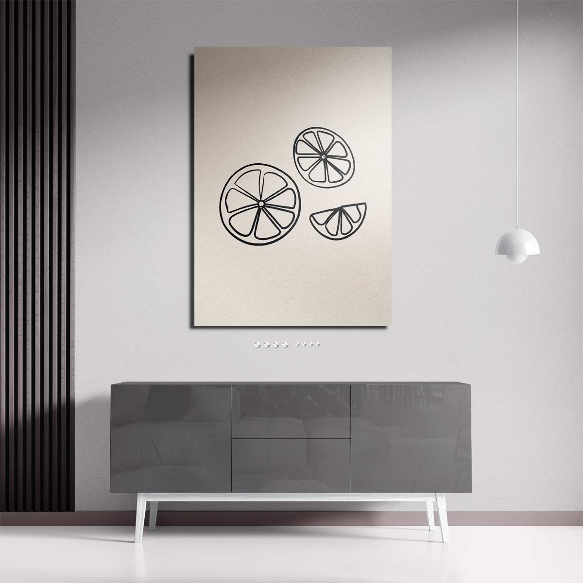 Zomerse Citrus Slices Illustratie Kunstwerk-canvas-dibond-plexiglas-wanddecoratie-WallArtistic