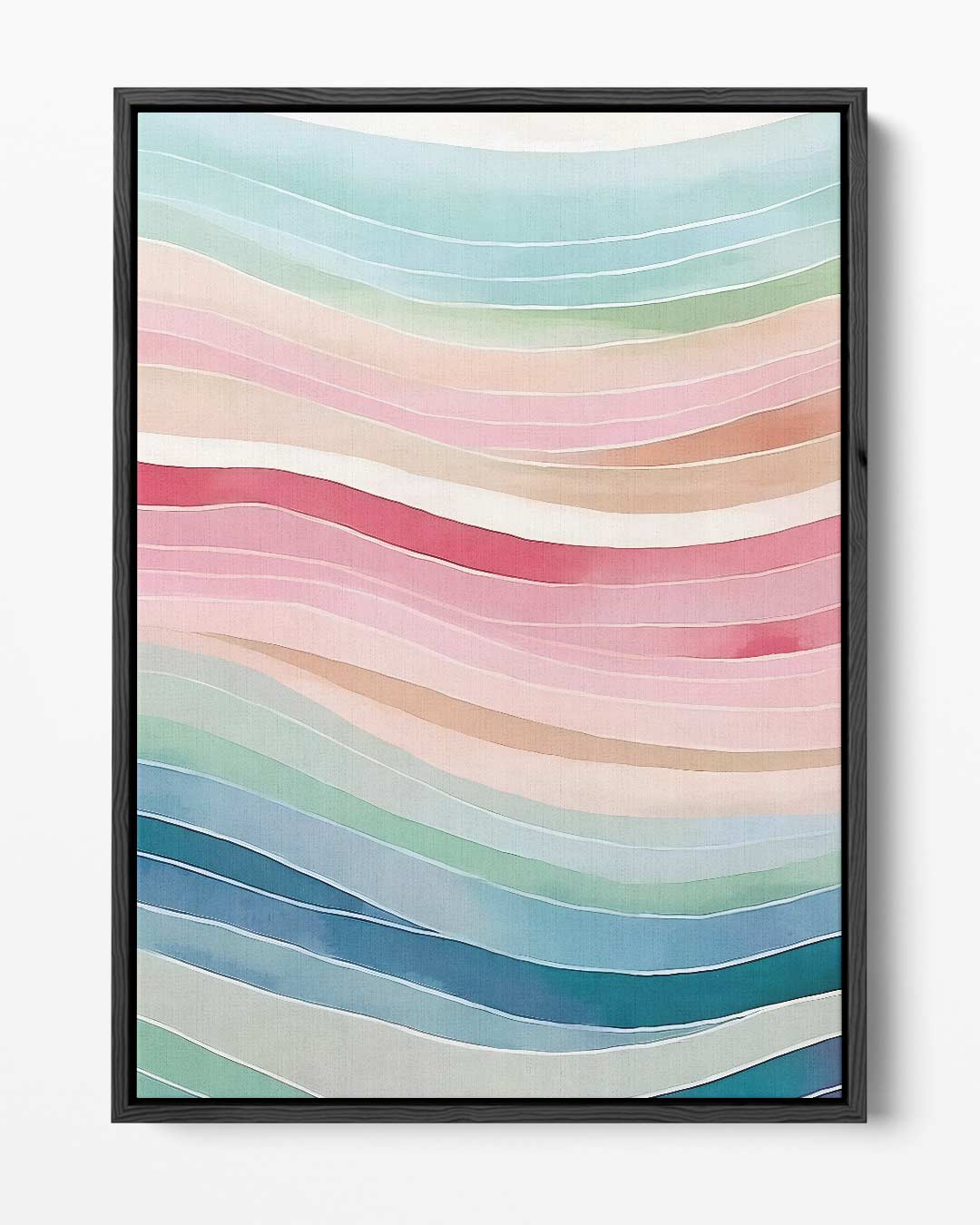Kleurrijke Golven Kunstwerk-canvas-dibond-plexiglas-wanddecoratie-WallArtistic
