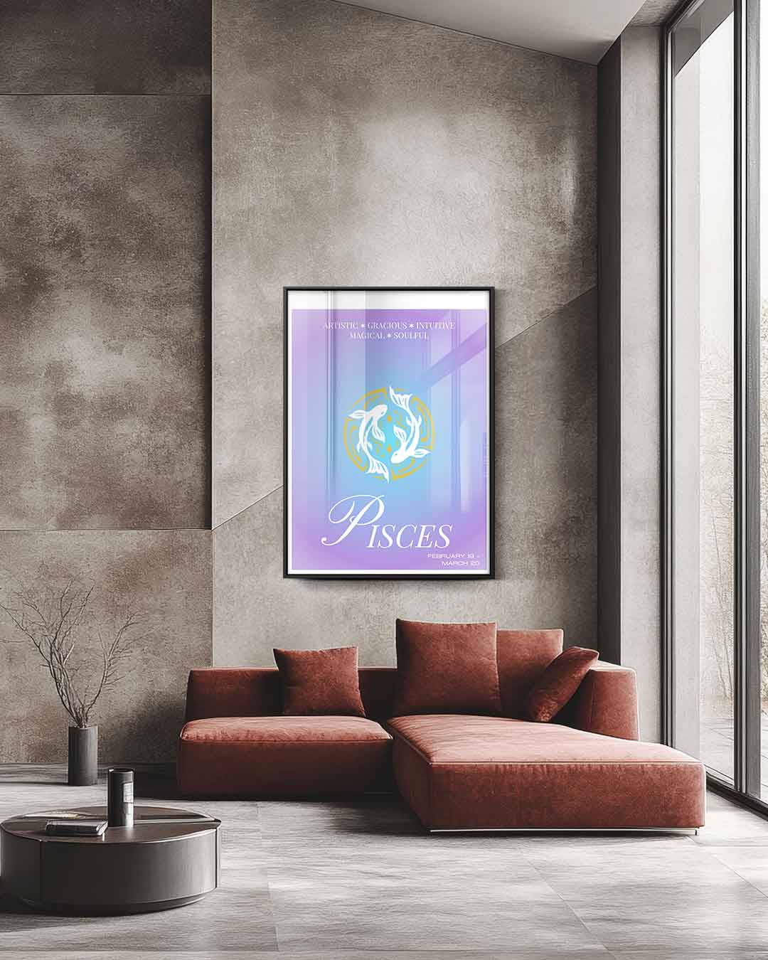 Vissen Sterrenbeeld Kunstwerk Kunstwerk-canvas-dibond-plexiglas-wanddecoratie-WallArtistic