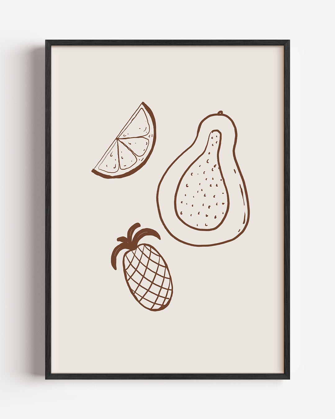 Tropische Vruchten Illustratie Poster-WallArtistic