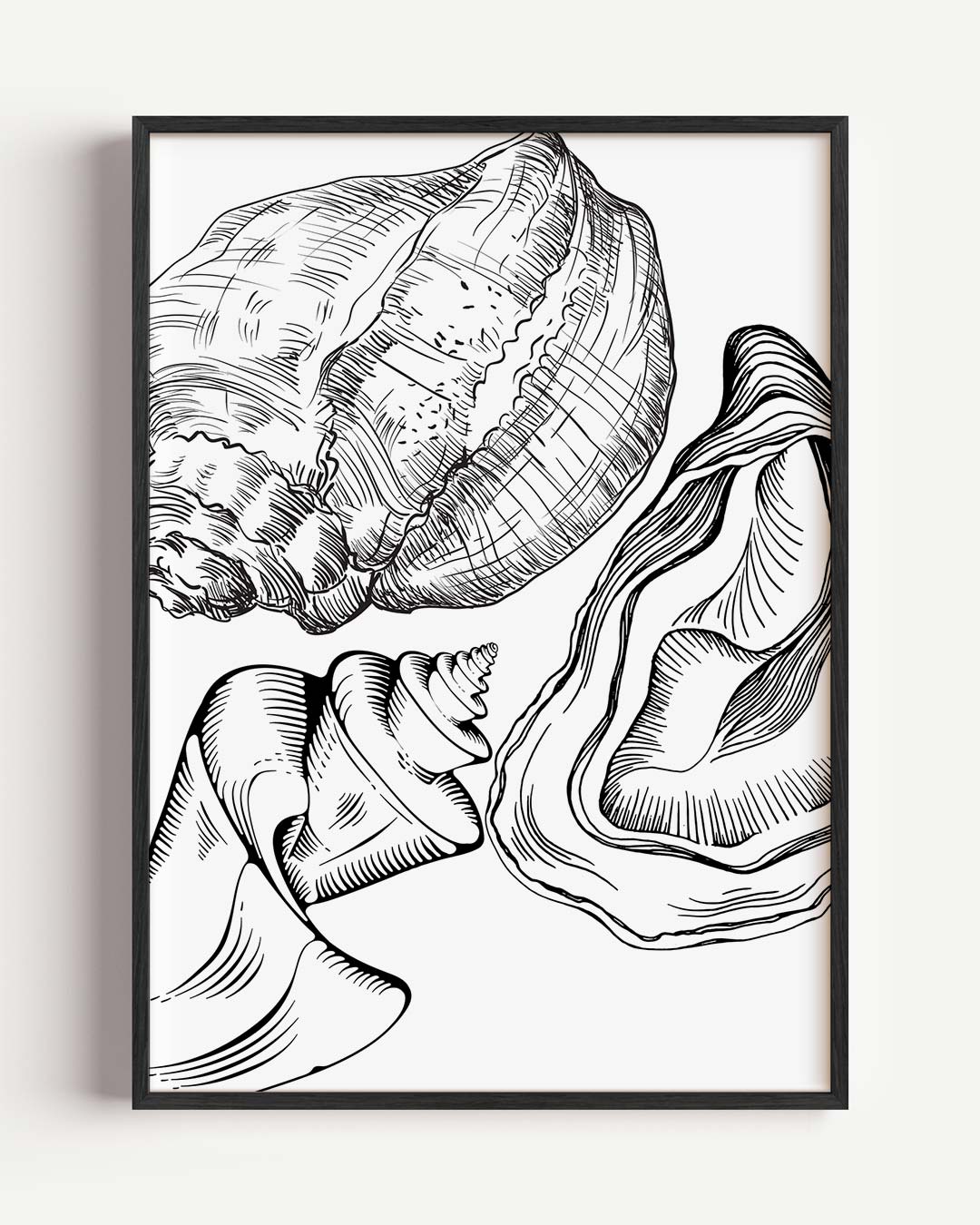 Elegante Schelpentekening Poster