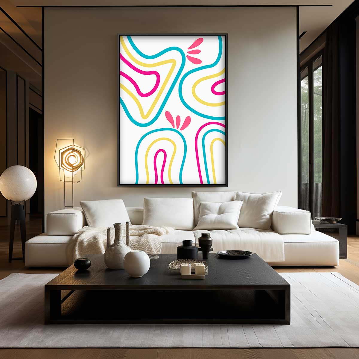 Vrolijke Vormen Kunstwerk-canvas-dibond-plexiglas-wanddecoratie-WallArtistic