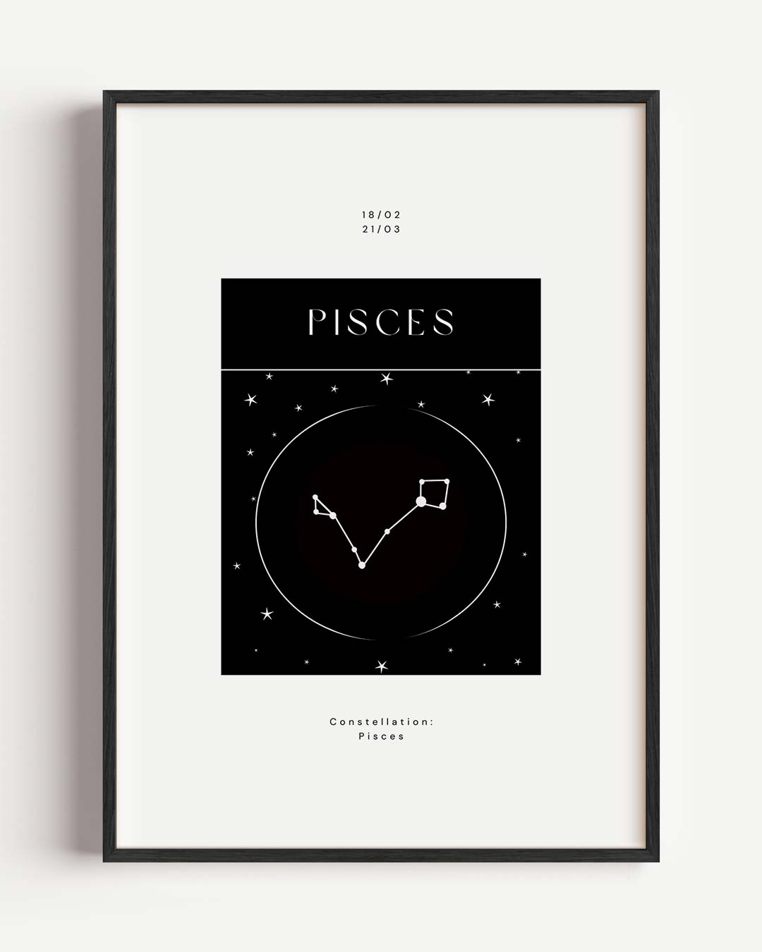 Minimalistische Vissen Sterrenbeeld Poster