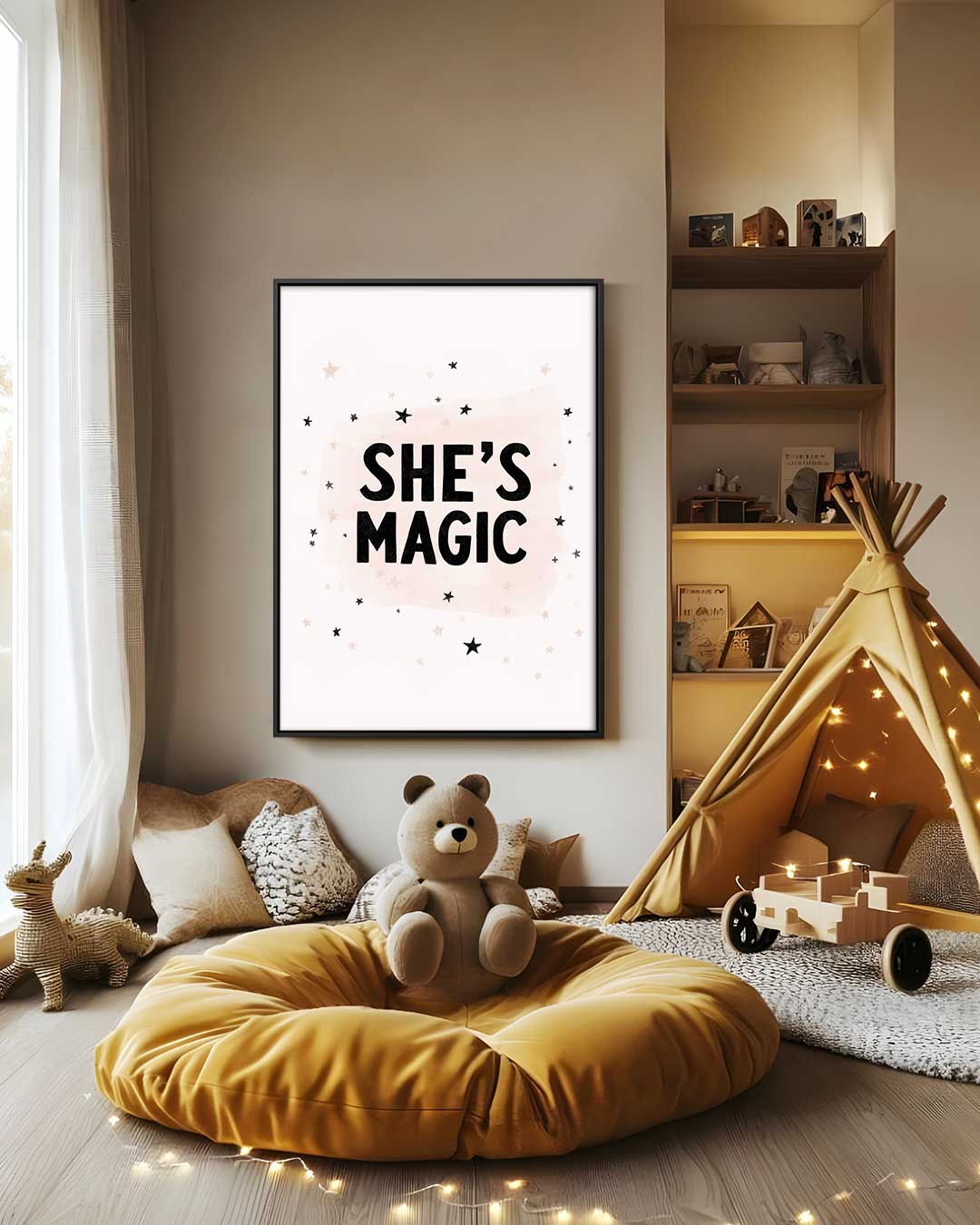 She’s Magic Poster Kunstwerk-canvas-dibond-plexiglas-wanddecoratie-WallArtistic
