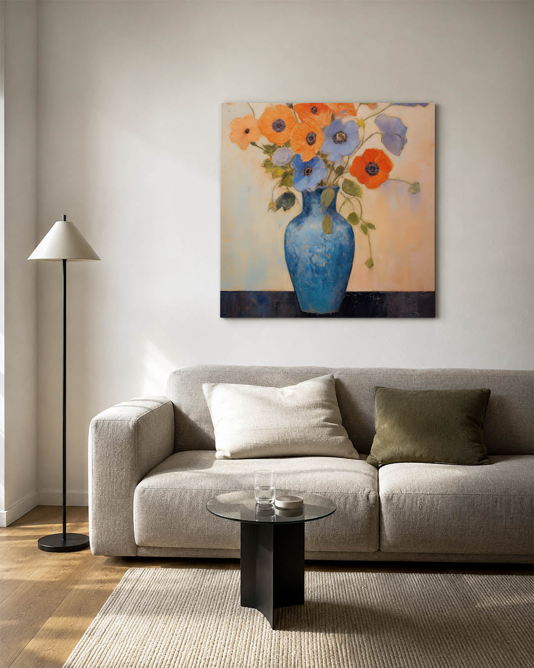 Bloemen in vaas Kunstwerk