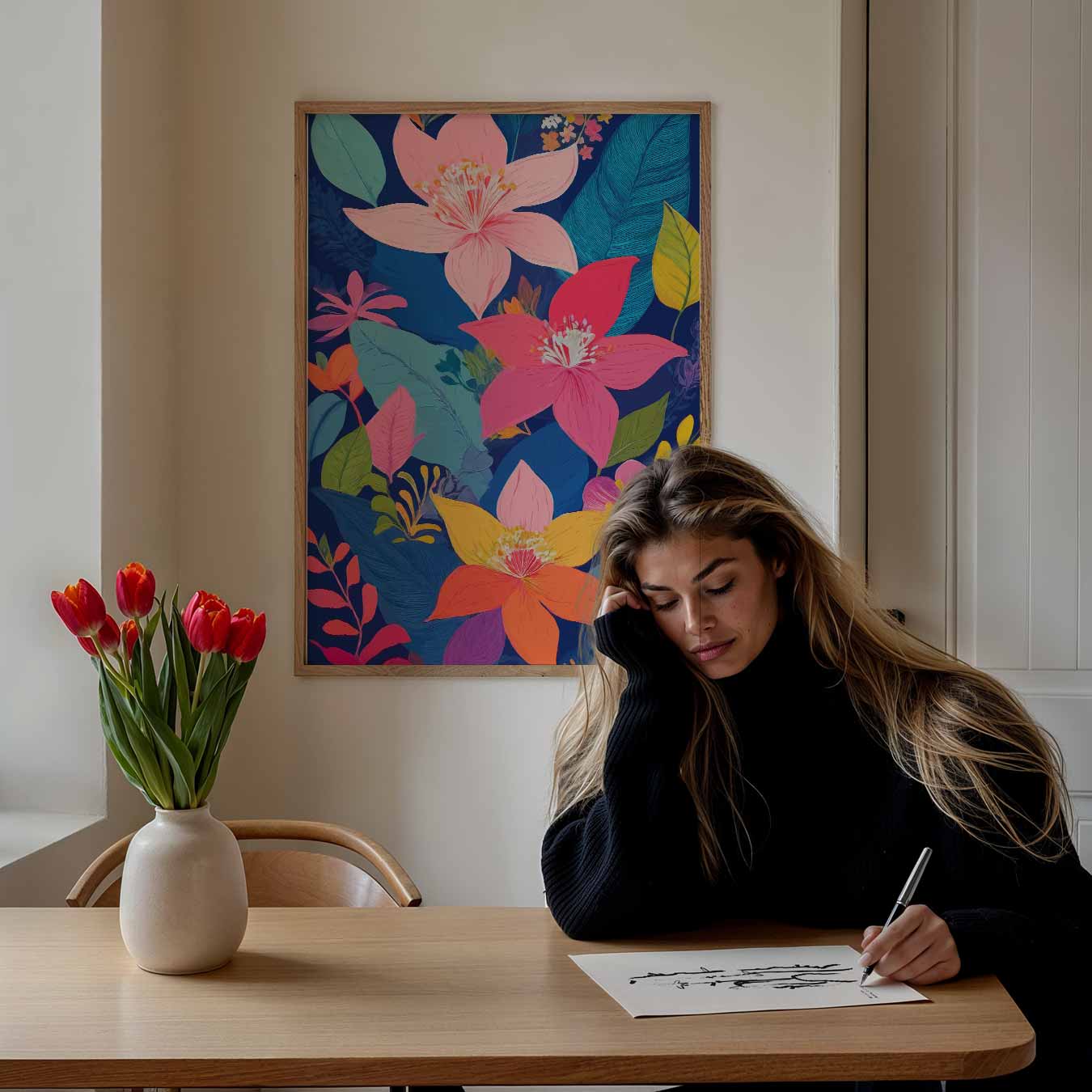 Bloemenpracht in Kleuren Poster