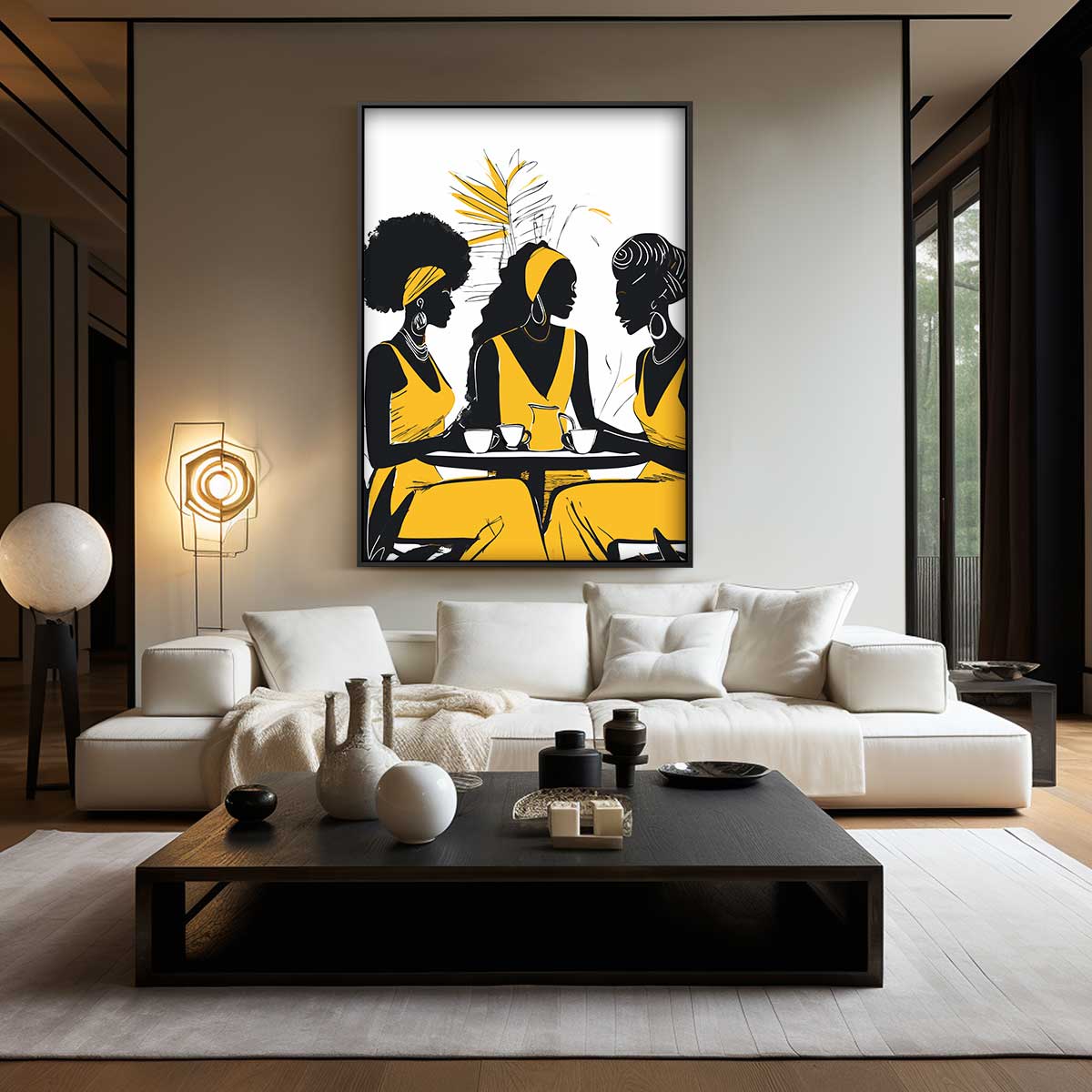 Vriendinnenkoffie Kunstwerk-canvas-dibond-plexiglas-wanddecoratie-WallArtistic