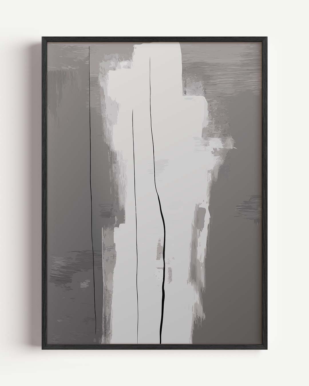 Elegante Grijze Kunstposter