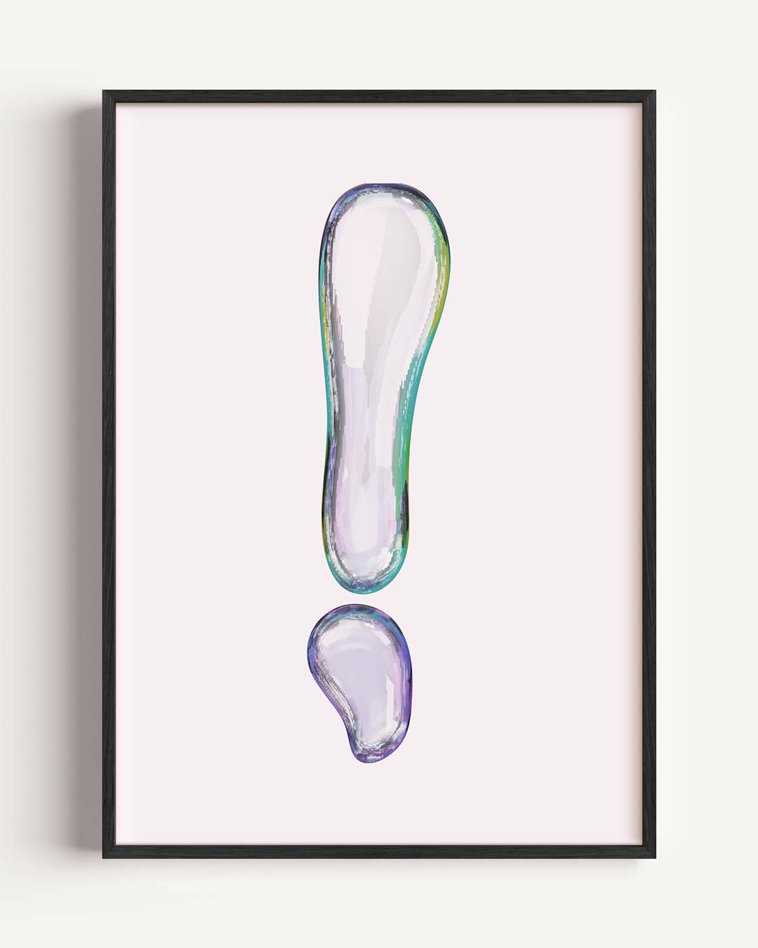 Glanzende Multicolor Exclamatie Poster