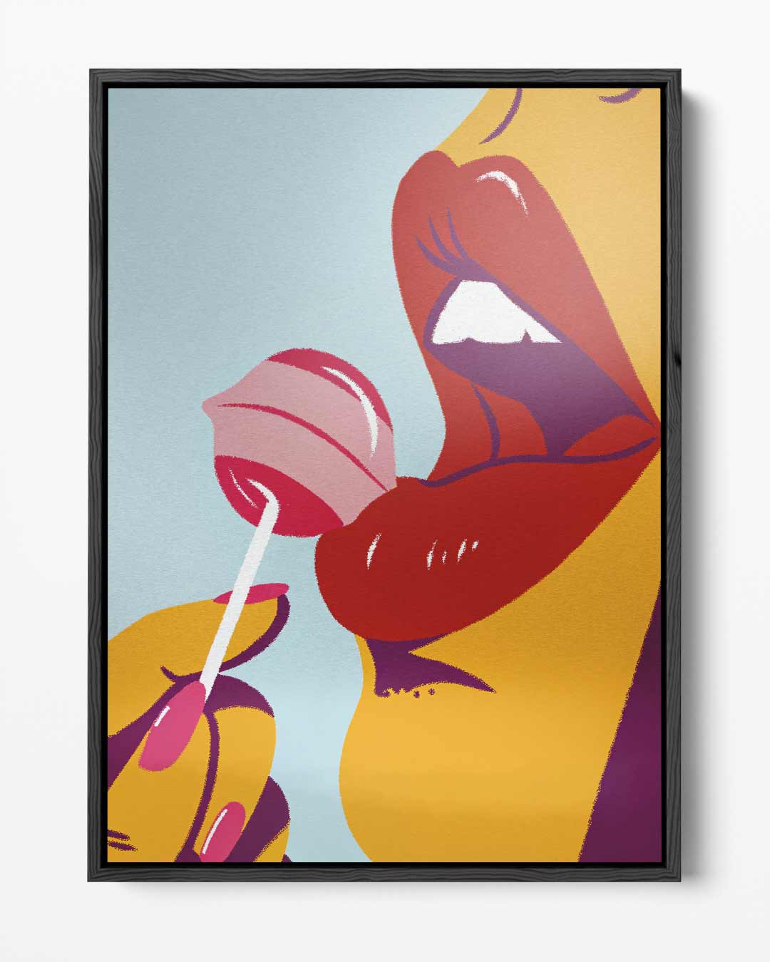 Lipstick Lollipop Kunstwerk-canvas-dibond-plexiglas-wanddecoratie-WallArtistic