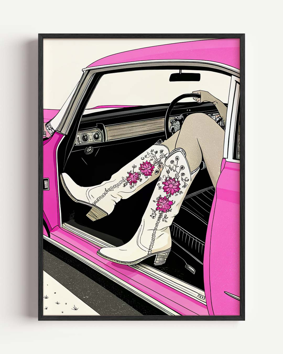 Stijlvolle Retro Roadtrip Poster