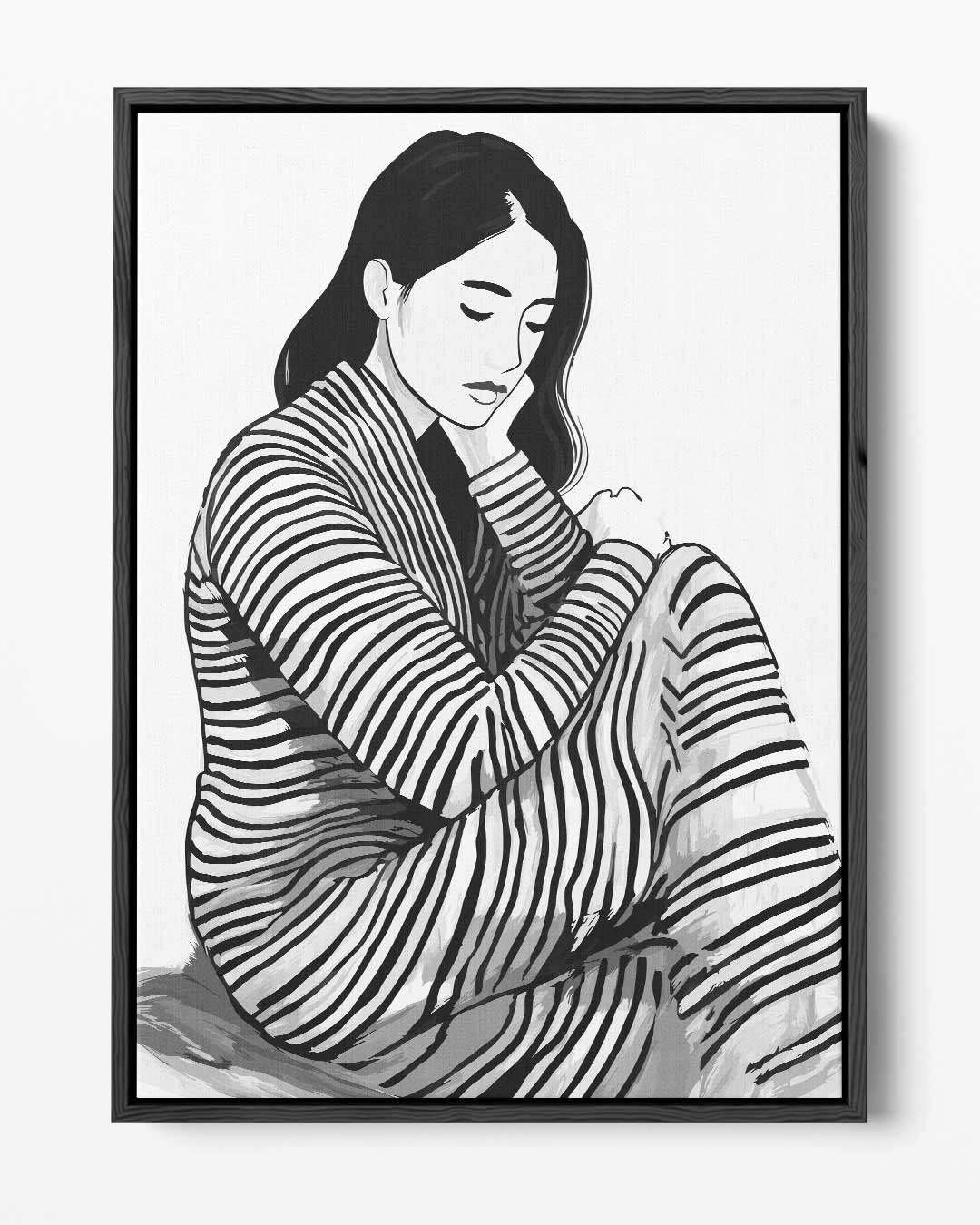 Dromerige Streepjes Kunstwerk-canvas-dibond-plexiglas-wanddecoratie-WallArtistic