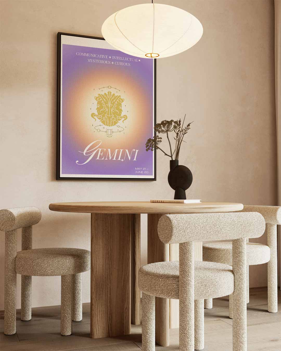 Steenbok Sterrenbeeld Poster Kunstwerk-canvas-dibond-plexiglas-wanddecoratie-WallArtistic