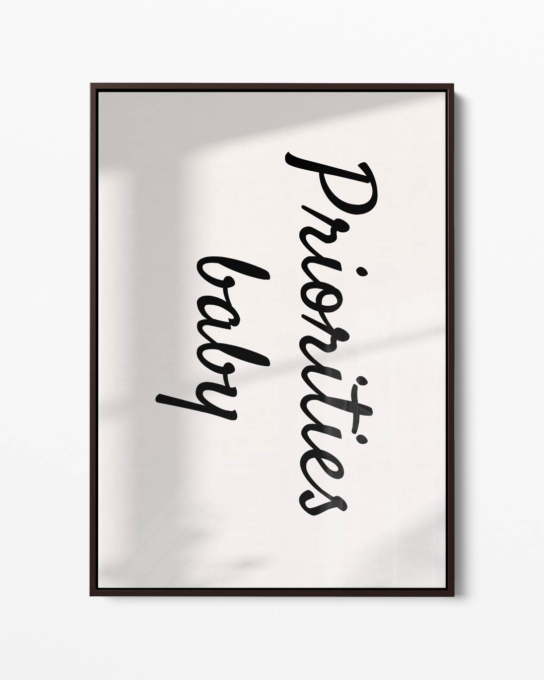 Priorities Baby Poster Kunstwerk-canvas-dibond-plexiglas-wanddecoratie-WallArtistic