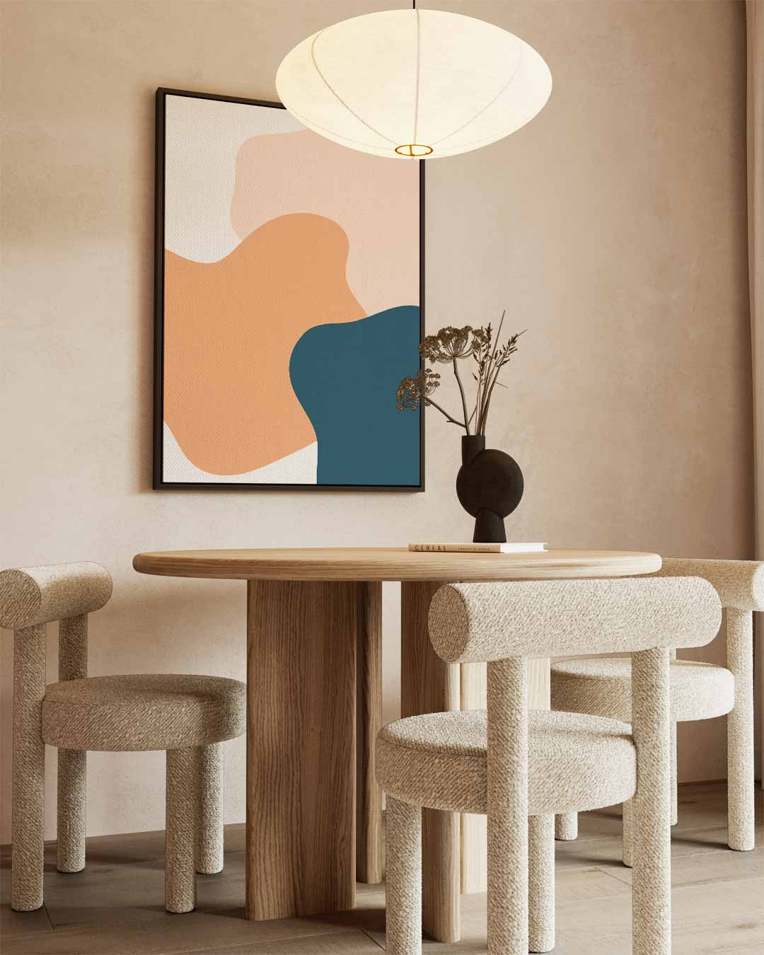 Kleurrijke Vormencompositie Kunstwerk-canvas-dibond-plexiglas-wanddecoratie-WallArtistic