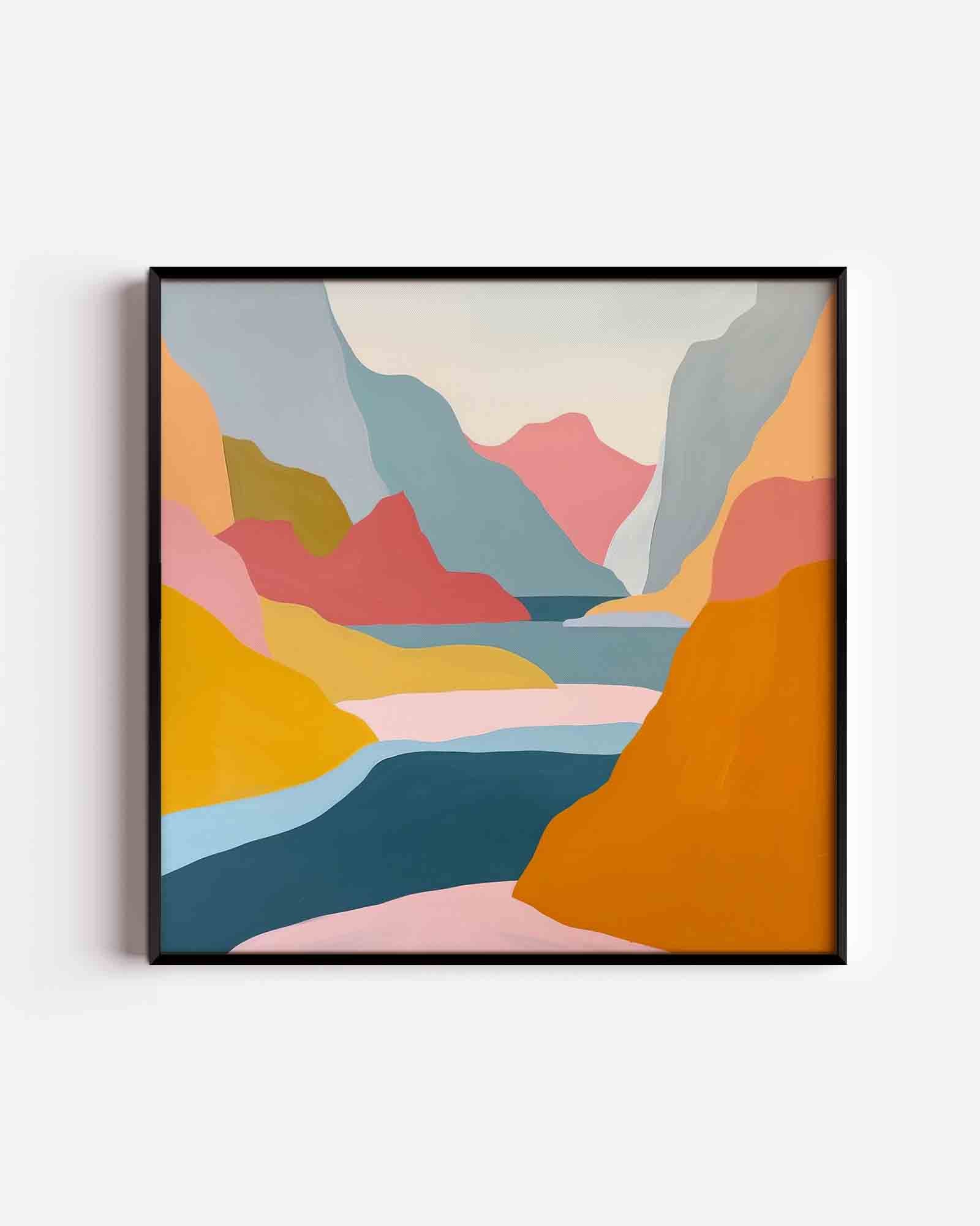 Berglandschap abstract Poster