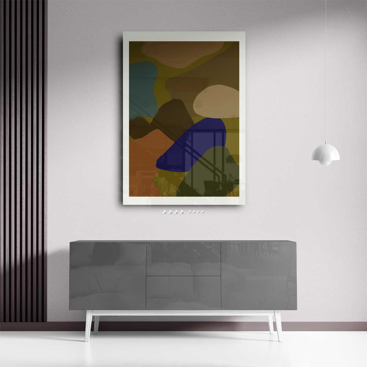 Kleurrijke Stenen Abstract Kunstwerk-canvas-dibond-plexiglas-wanddecoratie-WallArtistic