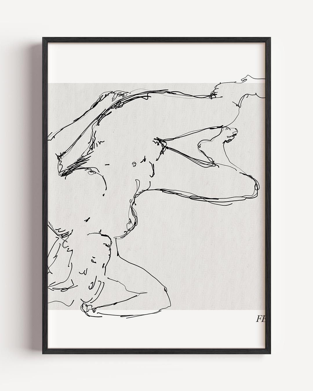 Kunstzinnige Vrouwelijke Contouren Poster-WallArtistic