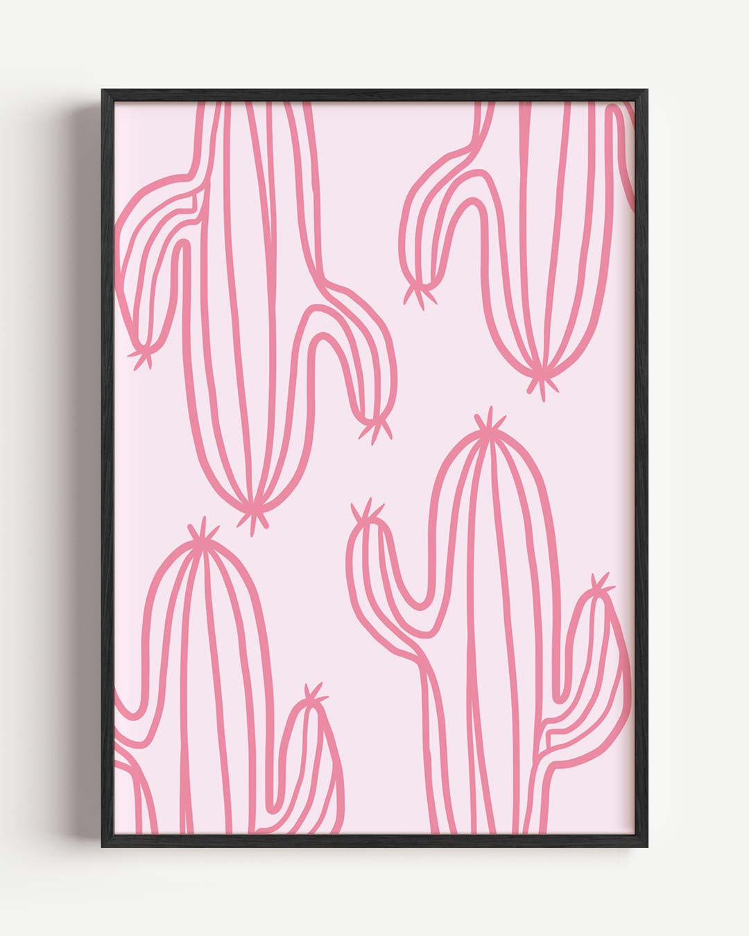 Trendy Cactus Illustratie Poster